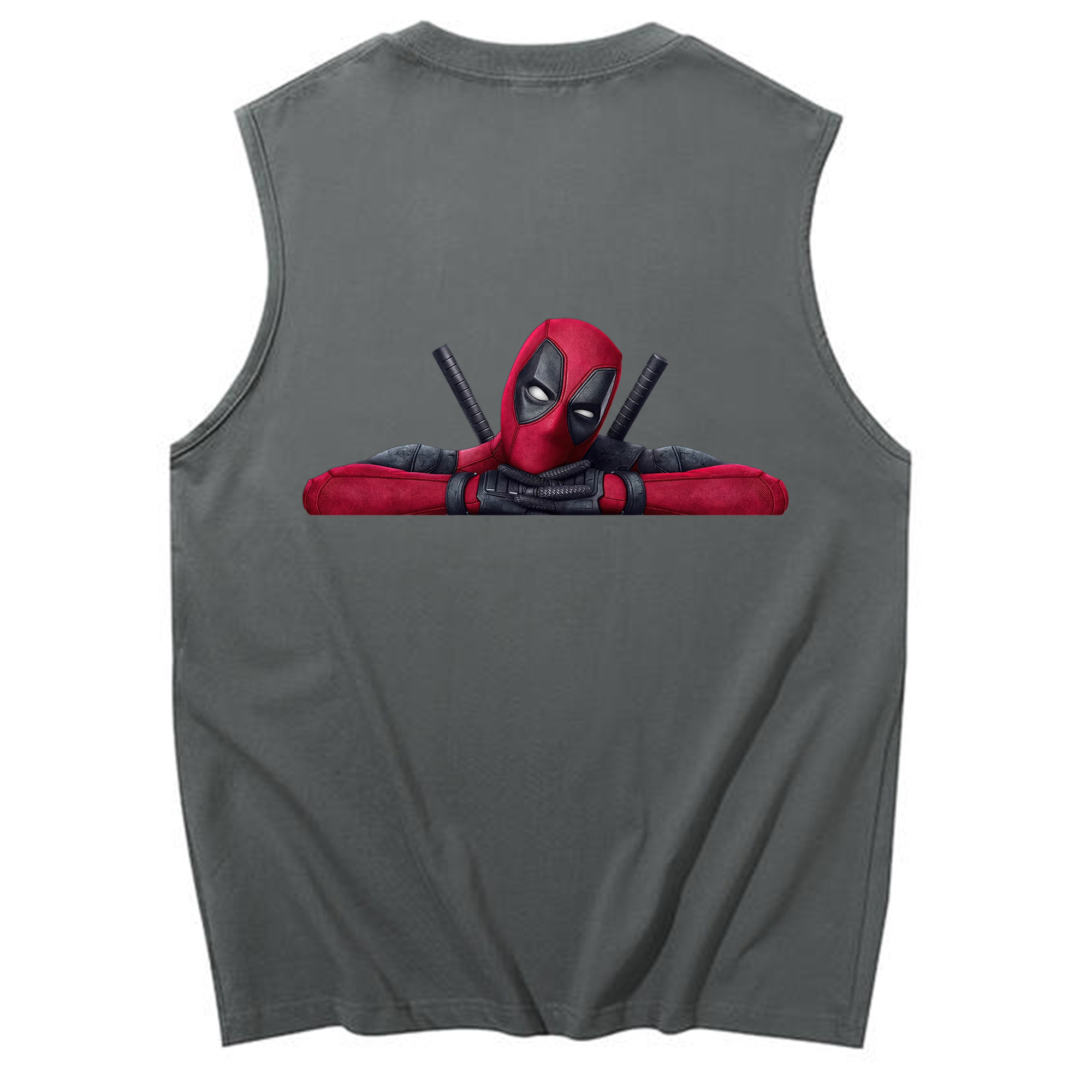 （画像用） Deadpool デッドプール コットン100％タンクトップ（背面プリント）